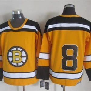 Bruins #8 Cam Neely Yellow CCM Throwback Stitched Jersey