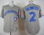 Blue Jays #2 Troy Tulowitzki Grey Stitched Jersey