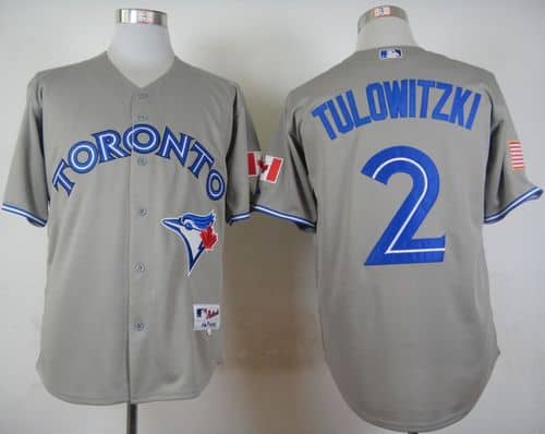 Blue Jays #2 Troy Tulowitzki Grey Stitched Jersey