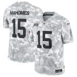 Kansas City Chiefs #15 Patrick Mahomes Arctic Camo 2024 F.U.S.E. Salute To Service Limited Stitched Jersey
