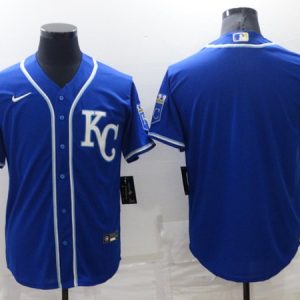Kansas City Royals Blank Blue Cool Base Stitched Jersey