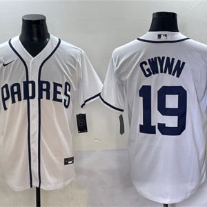 San Diego Padres #19 Tony Gwynn White Cool Base Stitched Jersey