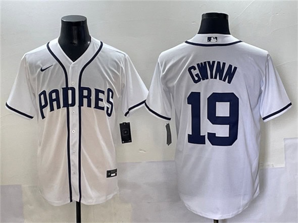 San Diego Padres #19 Tony Gwynn White Cool Base Stitched Jersey