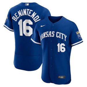 Kansas City Royals #16 Andrew Benintendi Blue Flex Base Stitched Jersey