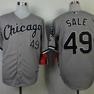 White Sox #49 Chris Sale Grey Cool Base Stitched Jerseys