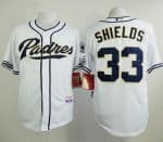Padres #33 James Shields White Cool Base Stitched Jersey