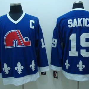 Nordiques #19 Joe Sakic Stitched CCM Throwback Blue Jersey