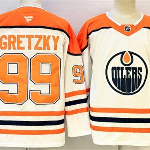 Edmonton Oilers #99 Wayne Gretzky White Orange 2024-25 With C Patch Heritage Classic Primegreen Stitched Jersey