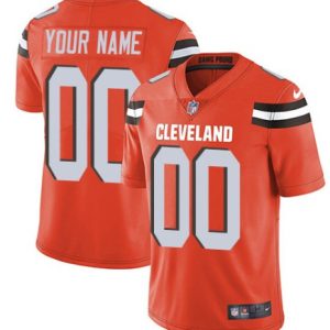 Cleveland Browns Customized Orange Team Color Vapor Untouchable Limited Stitched NFL Jersey