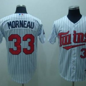 Twins #33 Justin Morneau Stitched White Jersey