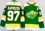 Minnesota Wild #97 Kirill Kaprizov Green 2024-25 Alternate With A Patch Stitched Jersey