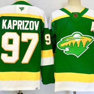 Minnesota Wild #97 Kirill Kaprizov Green 2024-25 Alternate With A Patch Stitched Jersey