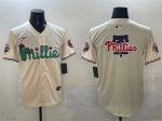 Philadelphia Phillies Team Big Logo Cream Phanatic Limited Stitched Jersey