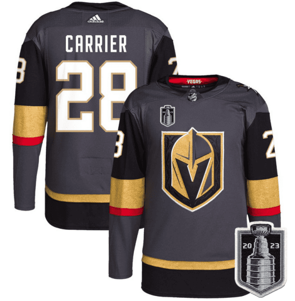 Vegas Golden Knights #28 William Carrier Gray 2023 Stanley Cup Final Stitched Jersey