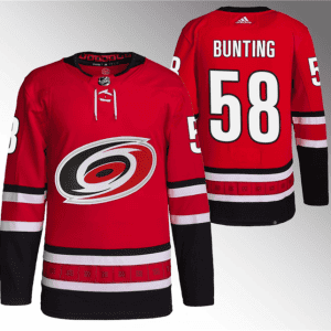 Carolina Hurricanes #58 Michael Bunting Red Stitched Jersey