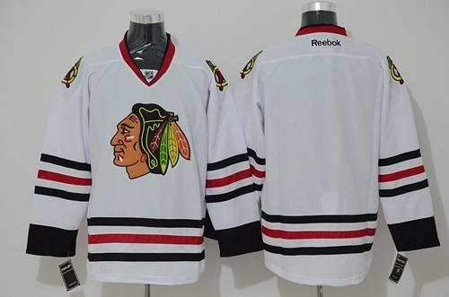 Blackhawks Blank Stitched White Jersey