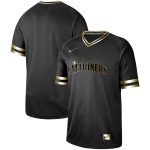 Seattle Mariners Blank Black Gold Stitched Jersey