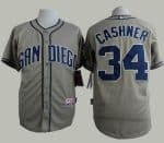 Padres #34 Andrew Cashner Grey Cool Base Stitched Jersey