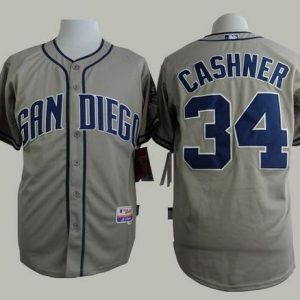 Padres #34 Andrew Cashner Grey Cool Base Stitched Jersey