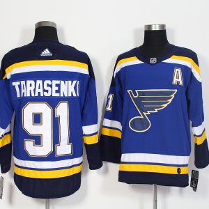Adidas St. Louis Blues #91 Vladimir Tarasenko Navy Blue Stitched Jersey
