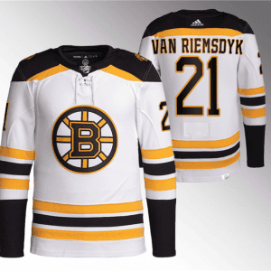 Boston Bruins #21 James Van Riemsdyk White Stitched Jersey
