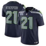 Seattle Seahawks #21 Devon Witherspoon Navy 2023 F.U.S.E. Prem1ere Patch Vapor Untouchable Limited Stitched Jersey