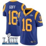 Los Angeles Rams #16 Jared Goff Royal Blue Super Bowl LIII Vapor Untouchable Limited Stitched Jersey