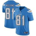 Los Angeles Chargers #81 Mike Williams Electric Blue Vapor Untouchable Limited Stitched Jersey