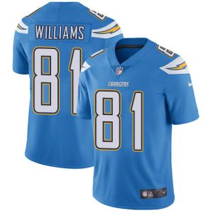 Los Angeles Chargers #81 Mike Williams Electric Blue Vapor Untouchable Limited Stitched Jersey