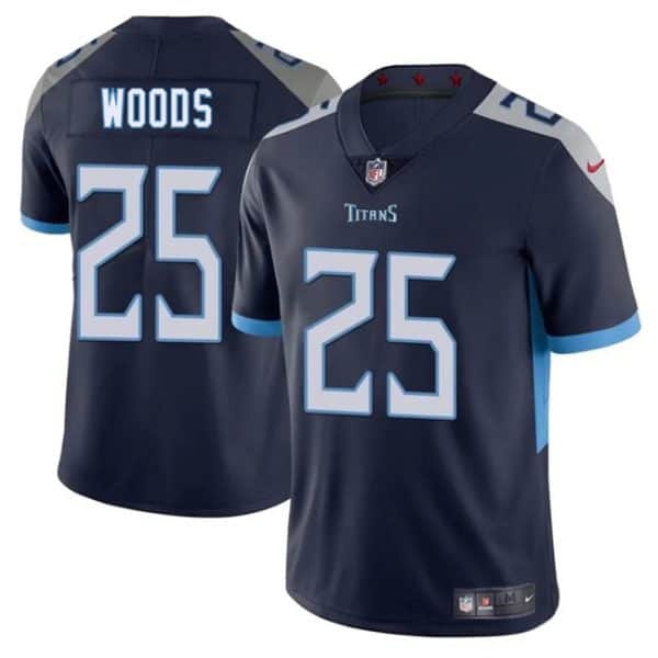 Tennessee Titans #25 Xavier Woods Navy 2025 Vapor Untouchable Stitched Jersey