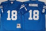 Indianapolis Colts #18 Peyton Manning Blue Throwback Stitched Jersey