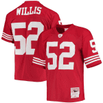 San Francisco 49ers #52 Patrick Willis Red 2007 Mitchell Ness Legacy Stitched Jersey
