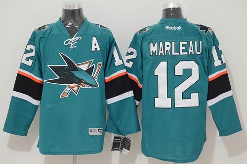 Sharks #12 Patrick Marleau Stitched Teal Jersey