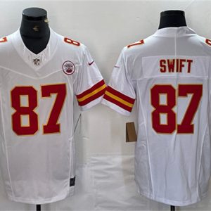 Kansas City Chiefs #87 Taylor Swift White F.U.S.E. Vapor Untouchable Limited Stitched Jersey