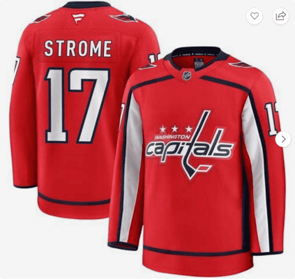 Washington Capitals #17 Dylan Strome Red 2024-25 Home Stitched Jersey