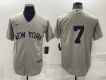 New York Yankees #7 Mickey Mantle Grey Field Of Dreams Cool Base Stitched Jersey