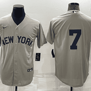 New York Yankees #7 Mickey Mantle Grey Field Of Dreams Cool Base Stitched Jersey