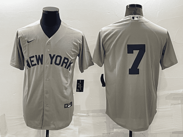 New York Yankees #7 Mickey Mantle Grey Field Of Dreams Cool Base Stitched Jersey