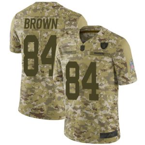 Raiders #84 Antonio Brown Camo Salute To Service Limited Stitched Jersey