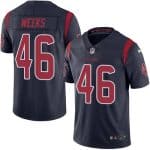 Texans #46 Jon Weeks Navy Blue Stitched Limited Rush Nike Jersey