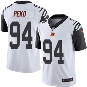 Bengals #94 Domata Peko White Stitched Limited Rush Nike Jersey