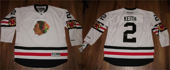 Chicago Blackhawks #2 Duncan Keith White Stitched Jersey