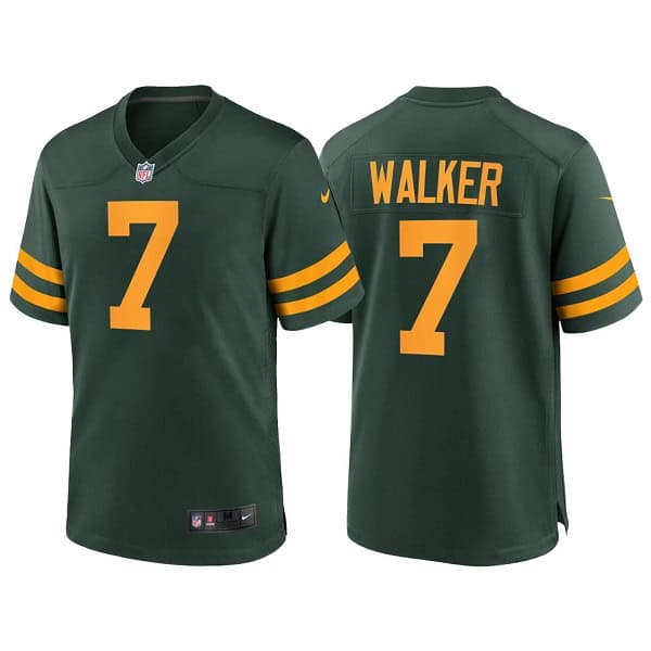 Green Bay Packers #7 Quay Walker Green Stitched Football Jersey