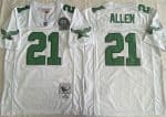 Philadelphia Eagles #21 Eric Allen White Throwback Stitched Jersey