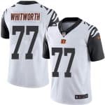 Bengals #77 Andrew Whitworth White Stitched Limited Rush Nike Jersey