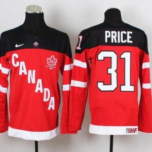 Olympic CA. #31 Carey Price Red 100th Anniversary Stitched Jersey