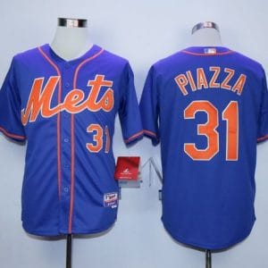 Mets #31 Mike Piazza Blue Alternate Home Stitched Jersey