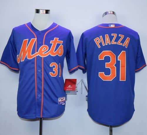 Mets #31 Mike Piazza Blue Alternate Home Stitched Jersey