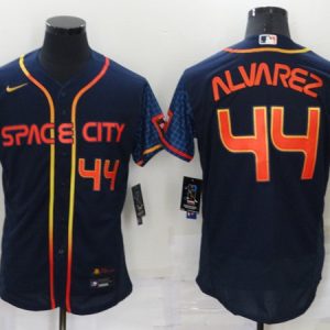 Houston Astros #44 Yordan Alvarez 2022 Navy City Connect Flex Base Stitched Baseball Jersey