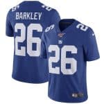 New York Giants 100th #26 Saquon Barkley Royal Draft Vapor Untouchable Limited Stitched Jersey